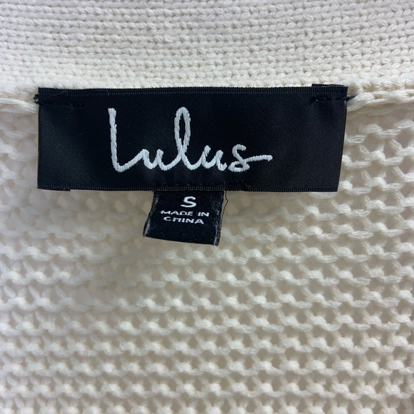 Lulu's Cream Cropped Cardigan with Balloon Sleeves - Picture 4 of 8